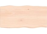 Syfax™ Piano Per Tavolo 80X40X(2-6) Cm Rovere Non Trattato Bordi Vivi