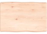 Syfax™ Piano Per Tavolo 60X40X(2-6) Cm Rovere Non Trattato Bordi Vivi