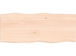 Syfax™ Piano Per Tavolo 100X40X(2-6) Cm Rovere Non Trattato Bordi Vivi
