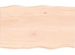 Syfax™ Piano Per Tavolo 100X60X(2-4) Cm Rovere Non Trattato Bordi Vivi