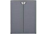 Syfax™ Armadio Da Giardino Grigio 65X45X88 Cm In Rattan Pp