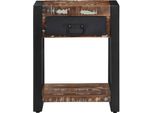 Syfax™ Tavolino Multicolore 40X40X50 Cm In Legno Massello Recupero