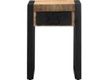 Syfax™ Tavolino 35X35X50 Cm In Legno Grezzo Massello Di Mango