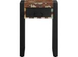 Syfax™ Tavolino Multicolore 35X35X50 Cm In Legno Massello Recupero