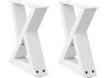 Syfax™ Gambe Per Tavolino 2 Pz Bianche 30X(30-31,3) Cm Acciaio