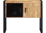 Syfax™ Tavolo Consolle 90X35X75 Cm In Legno Massello Di Mango Grezzo