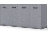 Mobile Multiuso 180X45X80 Ingresso E Ufficio Viareggio Colore Cemento