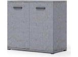 Mobile Multiuso 90X45X80 Ingresso E Ufficio Mini Viareggio Colore Cemento