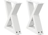 Syfax™ Gambe Per Tavolino 2 Pz Bianche 40X(30-31,3) Cm Acciaio
