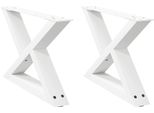Syfax™ Gambe Per Tavolino 2 Pz Bianche 50X(30-31,3) Cm Acciaio