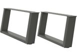 Syfax™ Gambe Per Tavolino Da Caffè A Forma Di U 2 Pz Antracite 70X(30-31) Cm Acciaio