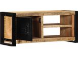 Syfax™ Mobile Porta Tv 80X30X35 Cm In Legno Massello Di Mango Grezzo
