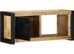 Syfax™ Mobile Porta Tv 80X30X35 Cm In Legno Massello Di Mango Grezzo
