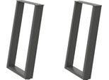 Syfax™ Gambe Per Tavolo Da Pranzo A Forma Di U 2 Pz Antracite 50X(72-73) Cm Acciaio