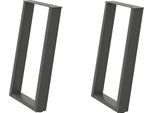 Syfax™ Gambe Per Tavolo Da Pranzo A Forma Di U 2 Pz Antracite 60X(72-73) Cm Acciaio