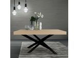 Tavolo Allungabile Gondar 160X90 Colore Olmo Con Base Iron Grafite