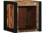 Syfax™ Comodino Multicolore 40X35X40 Cm In Legno Massello Recupero