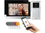 Videocitofono Gayd MULTI4, Casa Quadrifamiliare, Wi-Fi Tuya Smart, Crittografia, Full Hd 8", Nero"