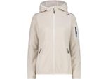 Woman Fleece Jacket Fix Hood B.Co Gesso-Vaniglia (06XU) 38