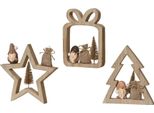 Statuetta Da Tavolo In Legno Elfo Di Natale 16,5 Cm 1 Pezzo