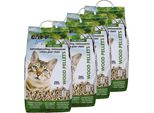 Rhrquality Lettiera Per Gatti - Pellet Di Legno Biologico 80L - Lettiera Naturale - Biodegradabile - Assorbe Gli Odori E Non Contiene Polvere - Per Tutti I Gatti - Adatta Ai Rifiuti
