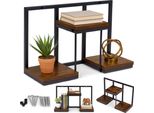 Piantana A Muro Scaffale Per Fiori Appesi 3 Livelli Decorazione Loft Modernhome