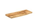 Syfax™ Piano Tavolo 80X40X3,8 Cm Bordi Vivi Legno Di Mango Grezzo