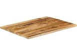 Syfax™ Piano Tavolo 100X80X3,8 Bordi Vivi Legno Massello Mango Grezzo