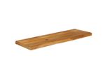 Syfax™ Piano Tavolo Bordi Vivi 120X30X2,5Cm In Legno Massello Di Mango