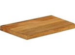Syfax™ Piano Tavolo Bordi Vivi 60X30X2,5 Cm In Legno Massello Di Mango