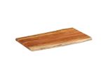 Syfax™ Piano Tavolo 100X60X2,5 Cm Rettangolare Legno Acacia Bordi Vivi