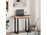Syfax™ Piano Scrivania A Olio 100X50X4 Cm Legno Massello Acacia