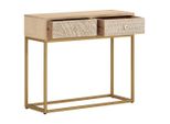 Syfax™ Tavolo Consolle 90X30X76 Cm In Legno Massello Di Mango E Ferro