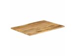 Syfax™ Piano Tavolo 110X80X2,5 Cm Bordi Vivi In Legno Massello Mango