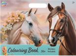 Libro Da Colorare Cavalli Con Foglio Di Adesivi - 26 Pagine