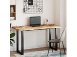 Syfax™ Piano Scrivania A Olio 120X60X4 Cm Legno Massello Acacia