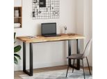 Syfax™ Piano Scrivania A Olio 140X60X4 Cm Legno Massello Acacia