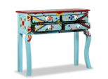 Syfax™ Consolle In Legno Massello Di Mango Blu Dipinta A Mano