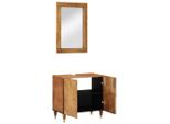 Syfax™ Set Mobili Da Bagno 2Pz In Legno Massello Di Mango