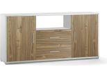 Milanihome.It - Madia Moderna Per Soggiorno Di Design Moderno Cm 174 L X 41 P X 84 Hdi Coloremarrone
