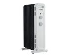 Radiatore Ad Olio Heinner HOH-M09WH-BK 2000 W, Termostato, 3 Livelli, Protezione Contro Il Surriscaldamento, Bianco/Nero