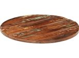 Syfax™ Piano Per Tavolo Ø 80X2,5 Cm Rotondo Legno Massello Di Recupero