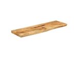 Syfax™ Piano Tavolo 100X40X2,5 Cm Bordi Vivi Legno Di Mango Grezzo