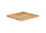 Syfax™ Piano Tavolo 60X60X2,5 Cm Bordi Vivi In Legno Massello Di Mango