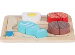 Puzzle Da Taglio In Legno Carne E Pesce - 9 Pezzi.