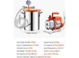 Camera A Vuoto, Struttura Robusta, Prestazioni Efficienti, 3,5 Cfm 3 Galloni, Ue