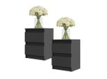 Set Di Comodini Gabriel (2 Pezzi) - Antracite, Comodini Eleganti Per La Camera Da Letto