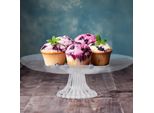 Alzata Per Torta Trasparente Con Motivo Floreale