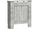 Vidaxl Copriradiatore Grigio Cemento 78 X 19 X 81,5 Cm Materiale A Base Di Legno