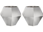 Vidaxl Fioriera 2 Pezzi Argento 100 X 100 X 80 Cm In Acciaio Inox